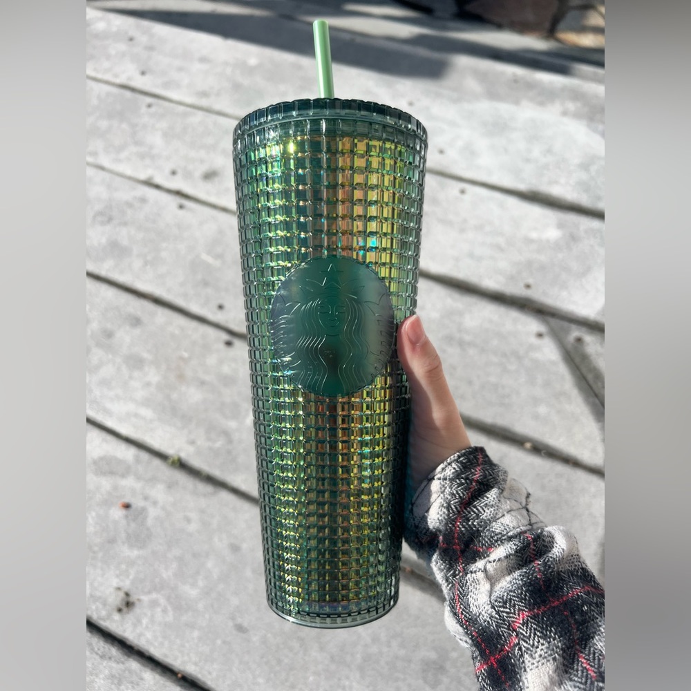 Green blue Starbucks cold cup fall 2022